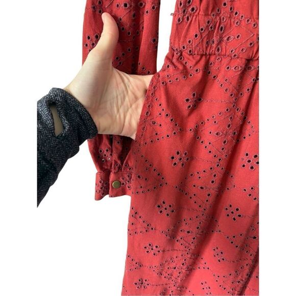 Free People Set The Tone Jumpsuit size 0 Terracota Brick Red - Picture 16 of 16